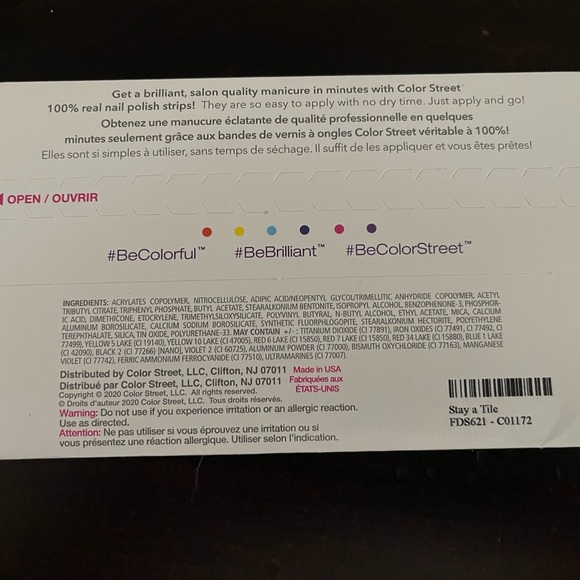 Color Street NEW 100% real nail polish strips manicure art press on blue - Picture 2 of 3